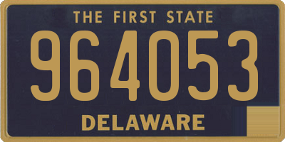 DE license plate 964053