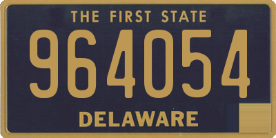 DE license plate 964054