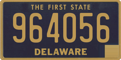 DE license plate 964056