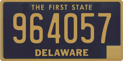 DE license plate 964057