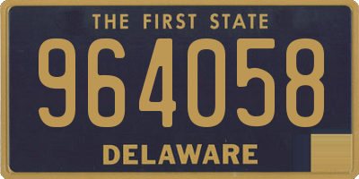 DE license plate 964058