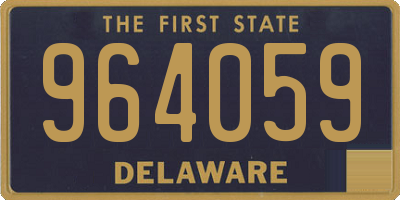 DE license plate 964059