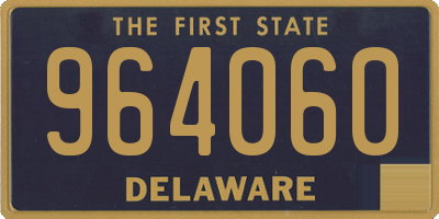 DE license plate 964060