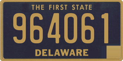 DE license plate 964061