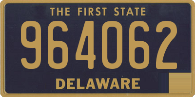 DE license plate 964062