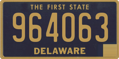 DE license plate 964063