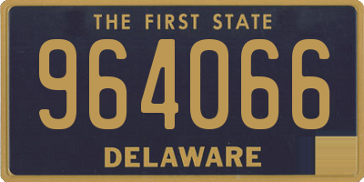 DE license plate 964066