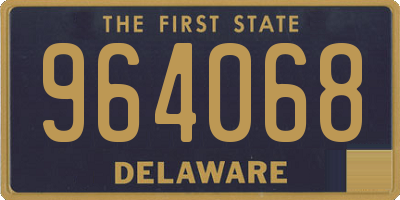 DE license plate 964068