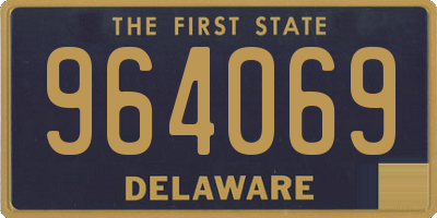 DE license plate 964069