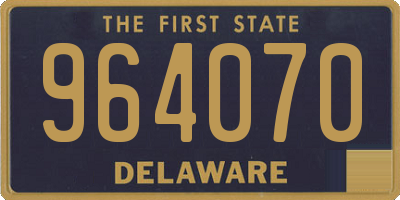 DE license plate 964070