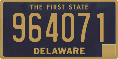 DE license plate 964071