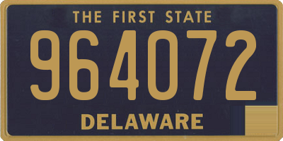 DE license plate 964072