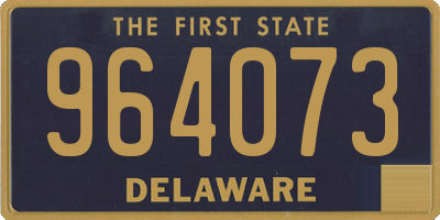 DE license plate 964073