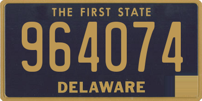 DE license plate 964074