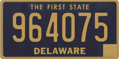 DE license plate 964075