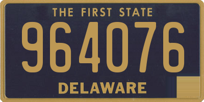 DE license plate 964076