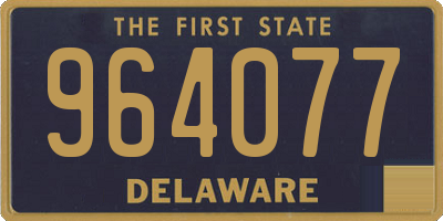 DE license plate 964077