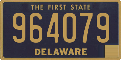 DE license plate 964079