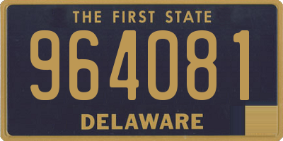 DE license plate 964081