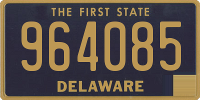 DE license plate 964085