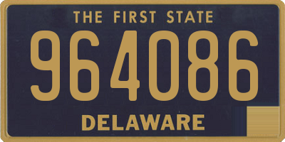 DE license plate 964086