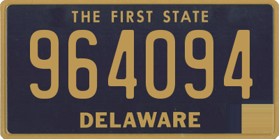 DE license plate 964094