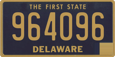 DE license plate 964096