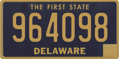 DE license plate 964098