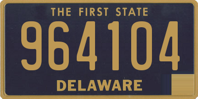 DE license plate 964104