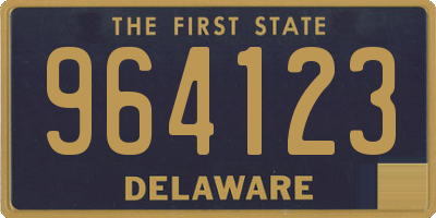 DE license plate 964123