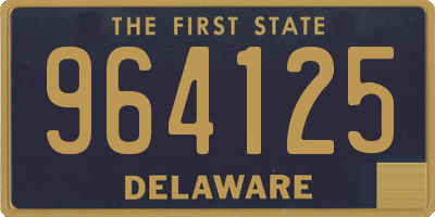 DE license plate 964125