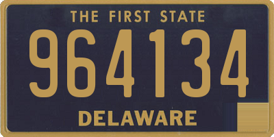 DE license plate 964134