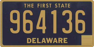 DE license plate 964136