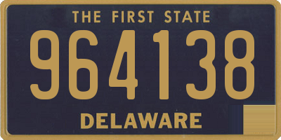 DE license plate 964138