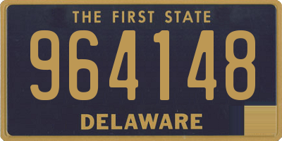 DE license plate 964148