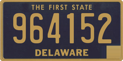 DE license plate 964152