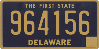 DE license plate 964156