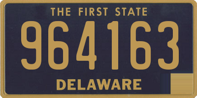 DE license plate 964163