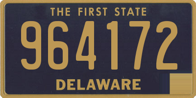 DE license plate 964172