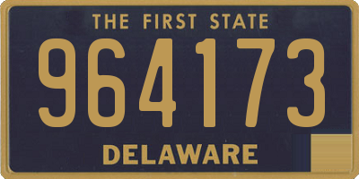 DE license plate 964173