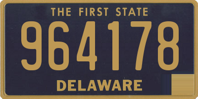 DE license plate 964178