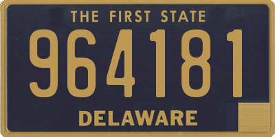 DE license plate 964181