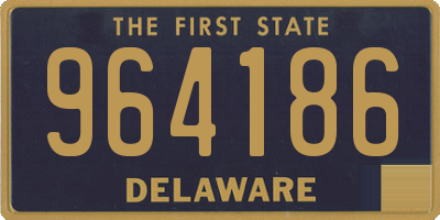 DE license plate 964186