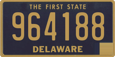 DE license plate 964188