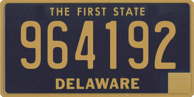 DE license plate 964192