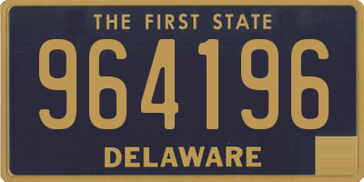 DE license plate 964196