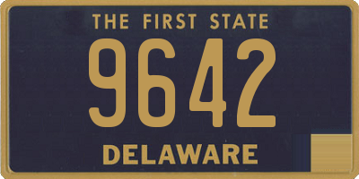 DE license plate 9642