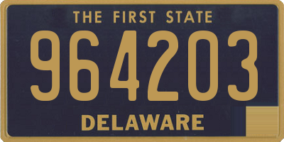 DE license plate 964203