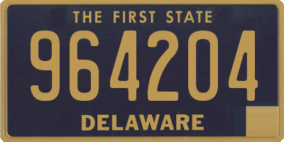 DE license plate 964204