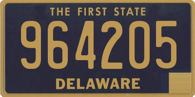 DE license plate 964205